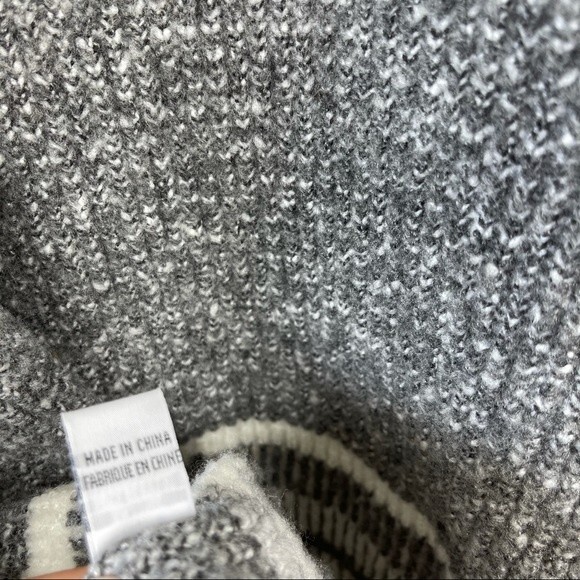 Anthropologie Saturday Sunday Fringe Gray Open Front Cardigan Sweater One Size L - Picture 10 of 16